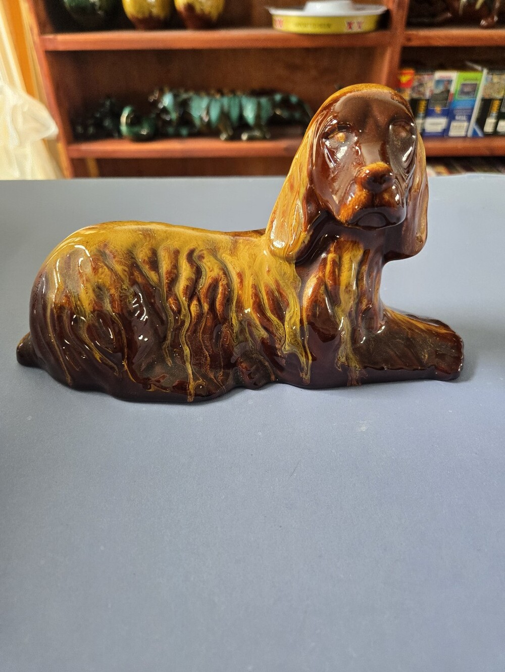 Blue Mountain Pottery Lying Dog